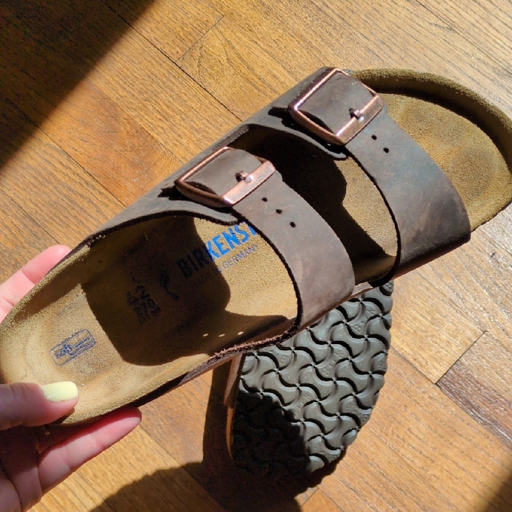 Birkenstock Arizona Soft footbed Leather Sandals - 42 Narrow - Picture 4 of 4
